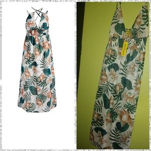 Tropical Print Midi